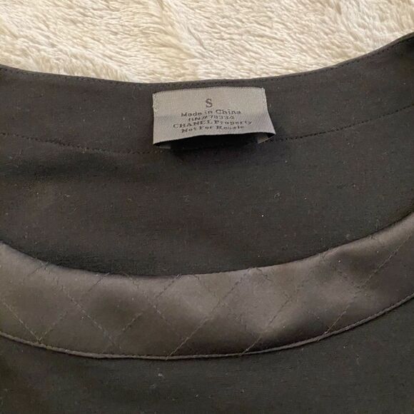 Chanel 3/4 sleeve black top, S - Picture 10 of 12